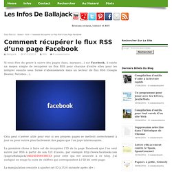 Comment récupérer le flux RSS d'une page Facebook