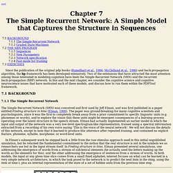 Simple Recurrent Network