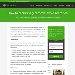 How to recursively remove .svn directories