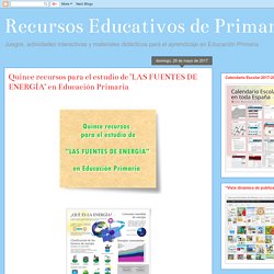 15 Recursos para el estudio de "LAS FUENTES DE ENERGÍA" en Educación Primaria