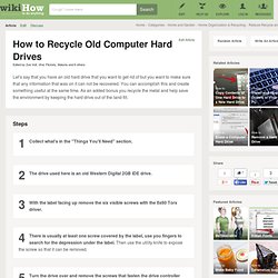How to Recycle Old Computer Hard Drives