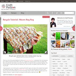 Recycle Tutorial: Woven Rag Rug