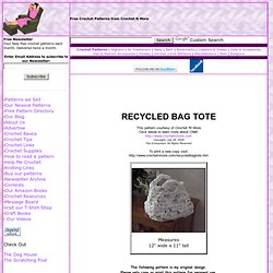 Recycled Bag Tote Crochet Pattern