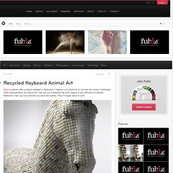 Recycled Keyboard Animal Art