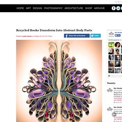 Recycled Books Transform Into Abstract Body Parts