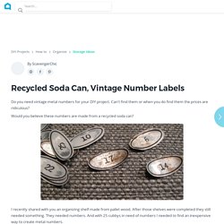 Recycled Soda Can, Vintage Number Labels