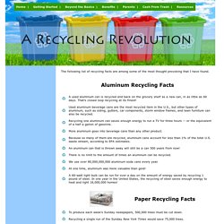 Recycling Facts - A Recycling Revolution