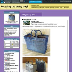 craftyrecycling: Bags from rags