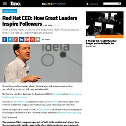 Red Hat CEO: How to Inspire Employees