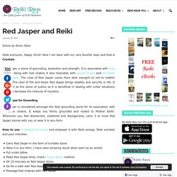 Red Jasper and Reiki