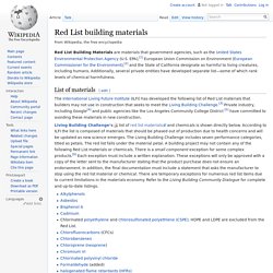 Red List building materials