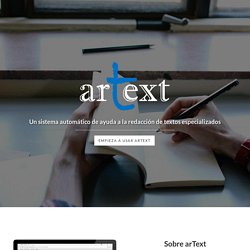 arText - un sistema de ayuda a la redacción de textos en español de ámbitos especializados