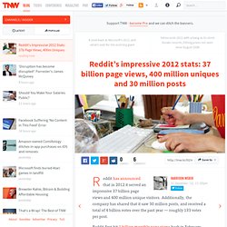 Reddit's Impressive 2012 Stats: 37b Page Views, 400m Uniques