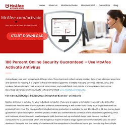 McAfee Activate – Redeem McAfee Key, Download & Install