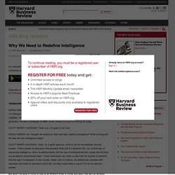 Why We Need to Redefine Intelligence - HBR IdeaCast
