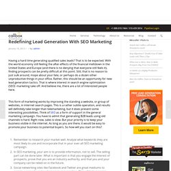 Redefining Lead Generation With SEO Marketing - B2B Lead Generation Company Malaysia