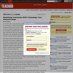 Redefining Instruction With Technology: Five Essential Steps