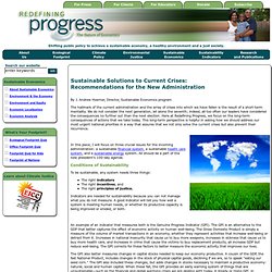 Redefining Progress - About Sustainable Economics