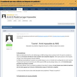 Arrêt Et Redémarrage Impossible - Tutorials