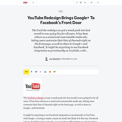 YouTube Redesign Brings Google+ To Facebook's Front Door