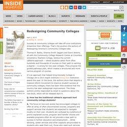 Q&A with authors of book about redesigning America's community colleges