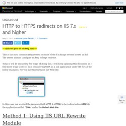 HTTP to HTTPS redirects on IIS 7.x and higher