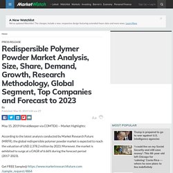 Redispersible Polymer Powder Market Analysis, Size, Share, Demand, Growth, Research Methodology, Global Segment, Top Companies and Forecast to 2023