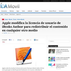 Apple modifica la licencia de usuario de iBooks Author para redistribuir el contenido en cualquier otro medio