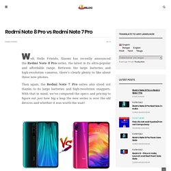 Redmi Note 8 Pro vs Redmi Note 7 Pro