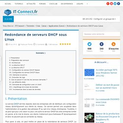 Redondance de serveurs DHCP sous Linux