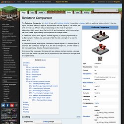 Redstone Comparator