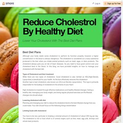 Reduce Cholestrol By Healthy Diet