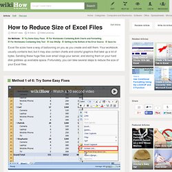 6 Ways to Reduce Size of Excel Files