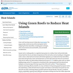 Using Green Roofs to Reduce Heat Islands