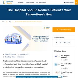 How to Reduce Patient Wait Time