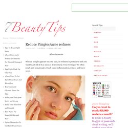 Reduce Pimples/acne redness