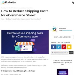 How to Reduce Shipping Costs for eCommerce Store?