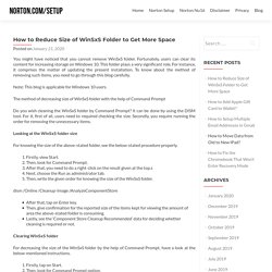 How to Reduce Size of WinSxS Folder to Get More Space - norton.com/setup