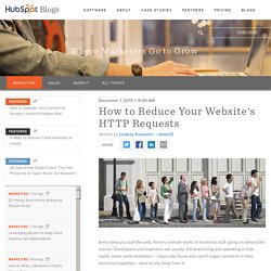 How to Reduce Your Website's HTTP Requests
