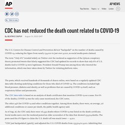 CDC has not reduced the death count related to COVID-19