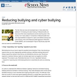 Reducing bullying and cyber bullying