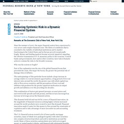 Reducing Systemic Risk in a Dynamic Financial System