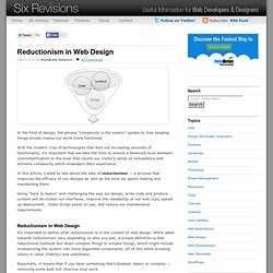 Reductionism in Web Design