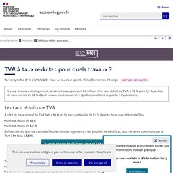 TVA à taux réduits : pour quels travaux ?