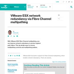 VMware ESX network redundancy via Fibre Channel multipathing