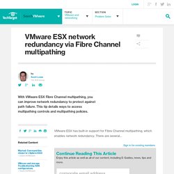 VMware ESX network redundancy via Fibre Channel multipathing