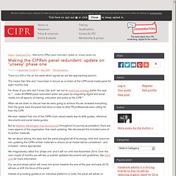 Making the CIPRsm panel redundant: update on 'unsexy' phase one » The Conversation: powered by CIPR