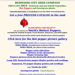 Redwood City Seed Company price list