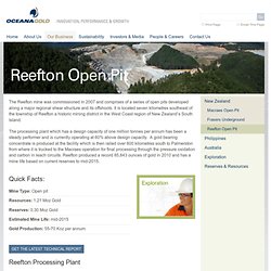 Reefton Gold Mine » Oceanagold Corporation