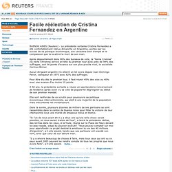 Facile réélection de Cristina Fernandez en Argentine